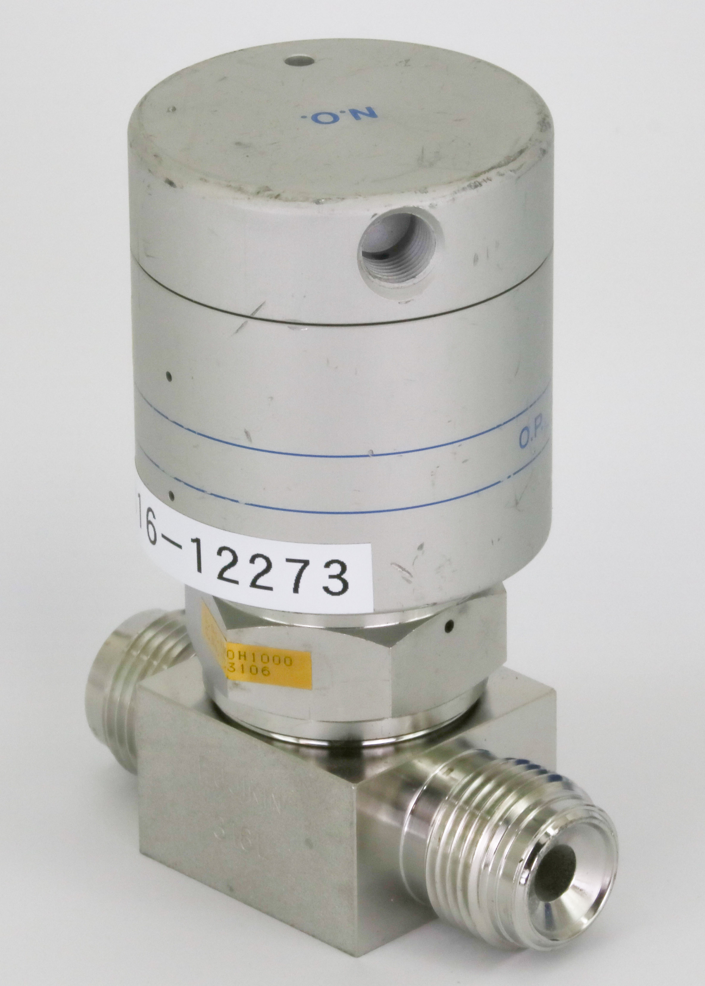 韓国 12273 FUJIKIN PNEUMATIC VALVE, TYPE N.O., O.P. 0.34-0.49MPA 033106